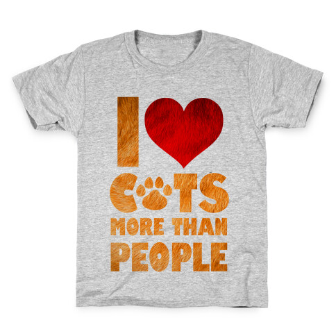 I Heart Cats More Than People Kids T-Shirt