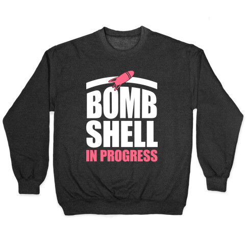 Bombshell In Progress (White & Pink) Pullover