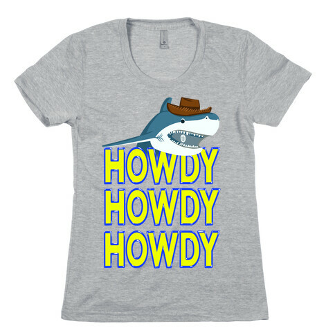 Howdy Shark Womens T-Shirt