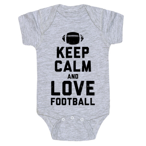 Keep Calm and Love Football Baby One-Piece