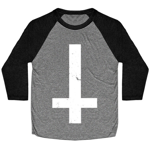 Upside Down Cross Baseball Tee