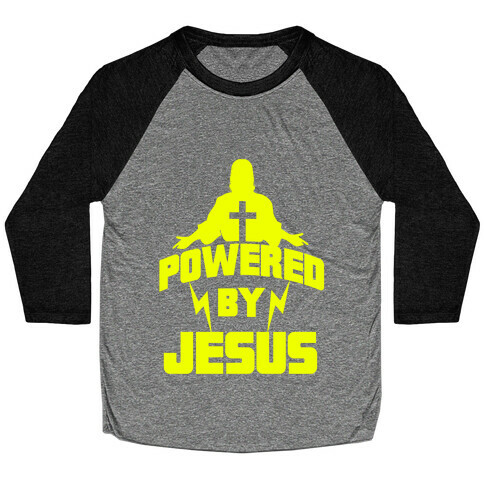 Powered By Jesus Baseball Tee