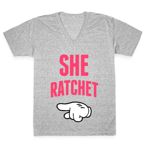 She Ratchet V-Neck Tee Shirt