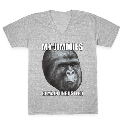 My Jimmies Remain Unrustled V-Neck Tee Shirt