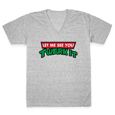 Turtle Twerk V-Neck Tee Shirt