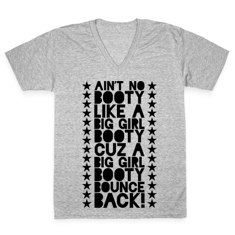 Big Girl Booty V-Neck Tee Shirt