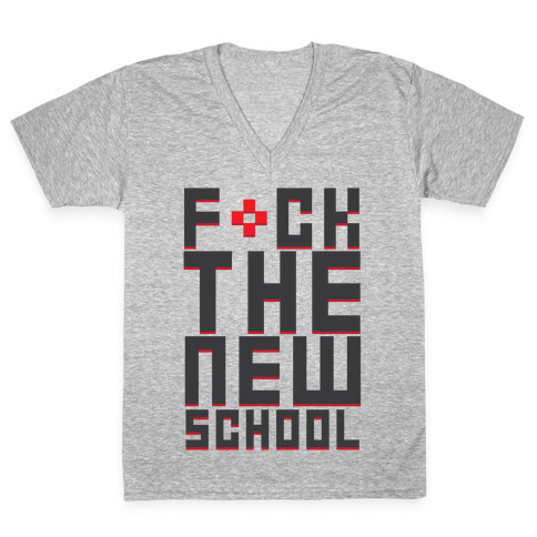 F*ck The New School V-Neck Tee Shirt