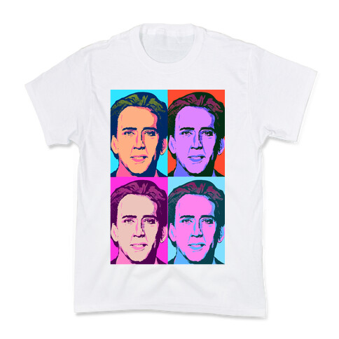 Nicholas Cage Pop Art Parody Kids T-Shirt