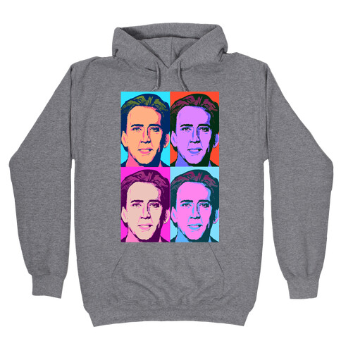 Nicholas Cage Pop Art Parody Hooded Sweatshirt