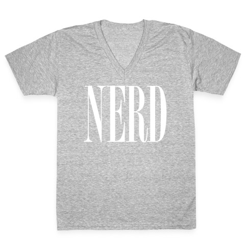 Nerd (Text) V-Neck Tee Shirt