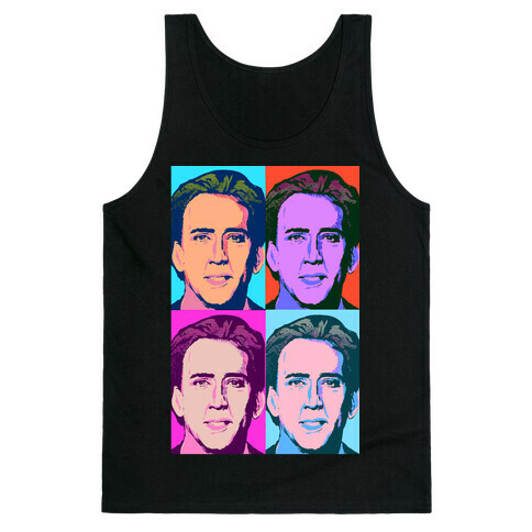 Nicholas Cage Pop Art Parody Tank Top