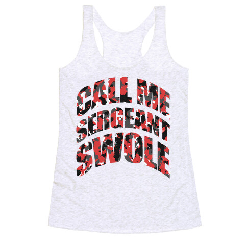 Sergeant Swole (Red) Racerback Tank Top