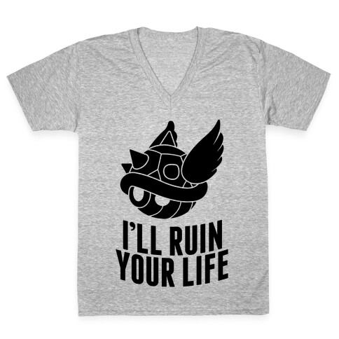 Blue Shell Will Ruin Your Life V-Neck Tee Shirt