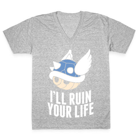 Blue Shell Will Ruin Your Life V-Neck Tee Shirt