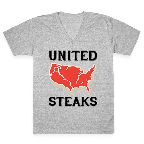 United Steaks V-Neck Tee Shirt