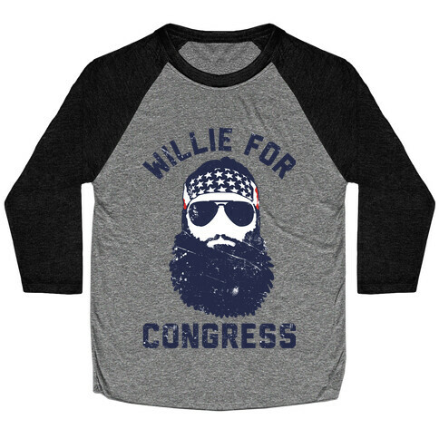 Willie For Congress  Baseball Tee