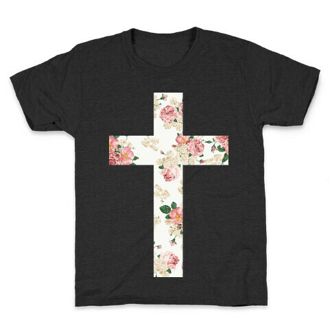 Floral Cross Kids T-Shirt