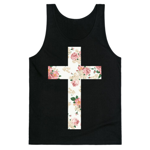 Floral Cross Tank Top