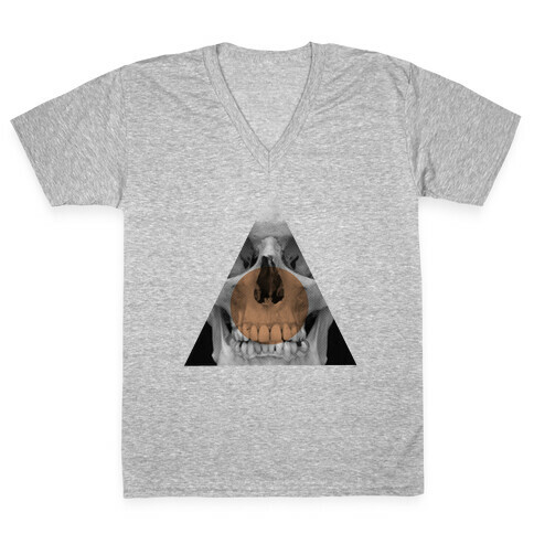 Skull Triangle V-Neck Tee Shirt