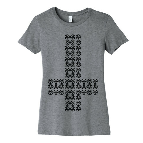 Pentagram Cross Womens T-Shirt