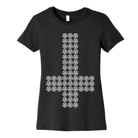 Pentagram Cross Womens T-Shirt