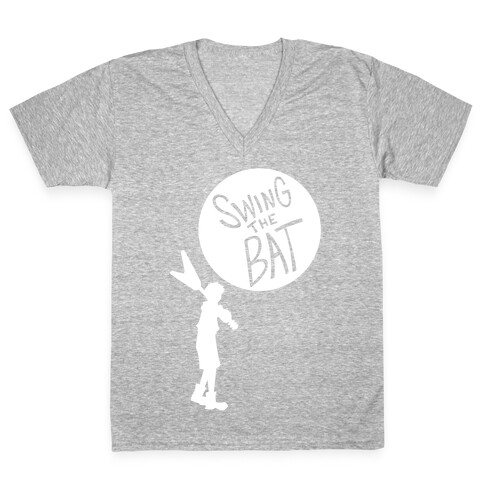 Swing The Bat V-Neck Tee Shirt