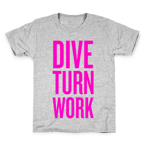 Dive Turn Work Kids T-Shirt