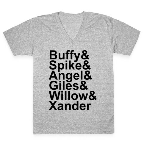 Buffy Names V-Neck Tee Shirt