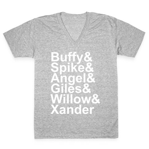 Buffy Names V-Neck Tee Shirt