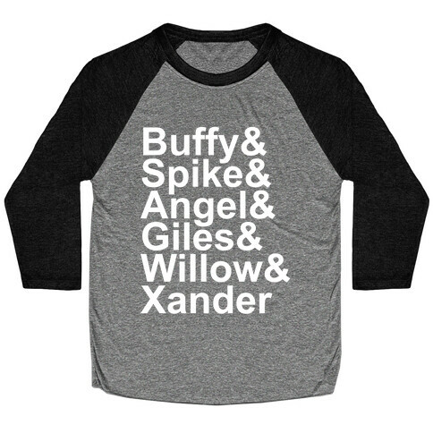 Buffy Names Baseball Tee