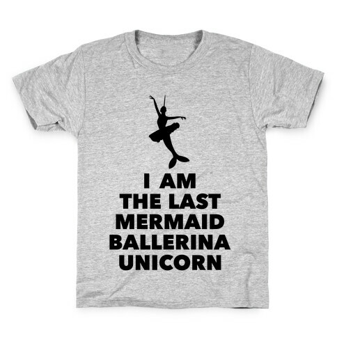 Mermaid Ballerina Unicorn Kids T-Shirt