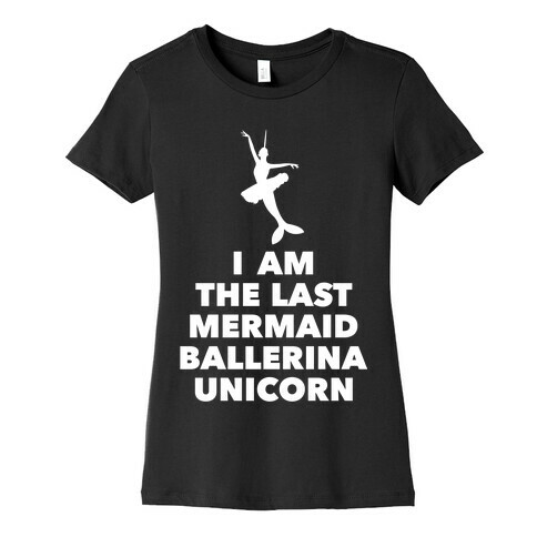 Mermaid Ballerina Unicorn Womens T-Shirt