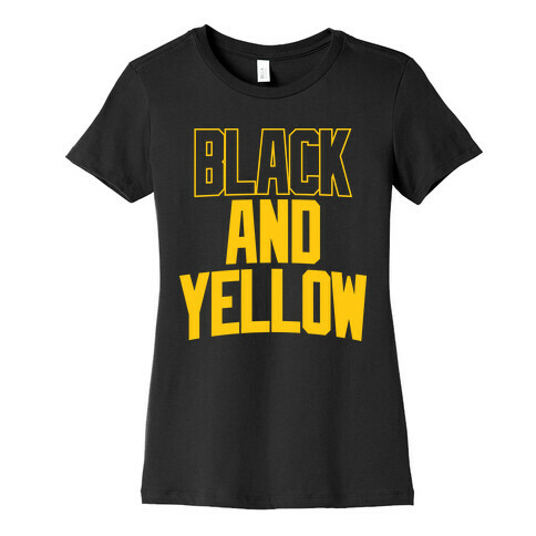 Black And Yellow Womens T-Shirt