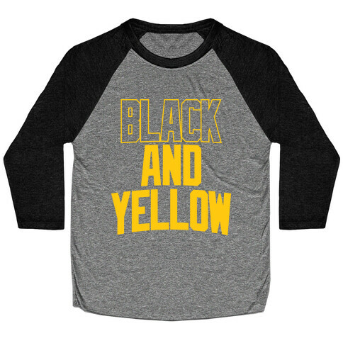 Black And Yellow Baseball Tee