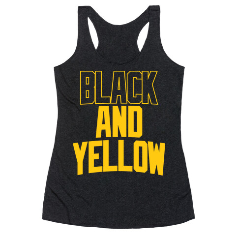 Black And Yellow Racerback Tank Top