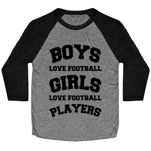 Boys and Girls Love Football Baseball Tee