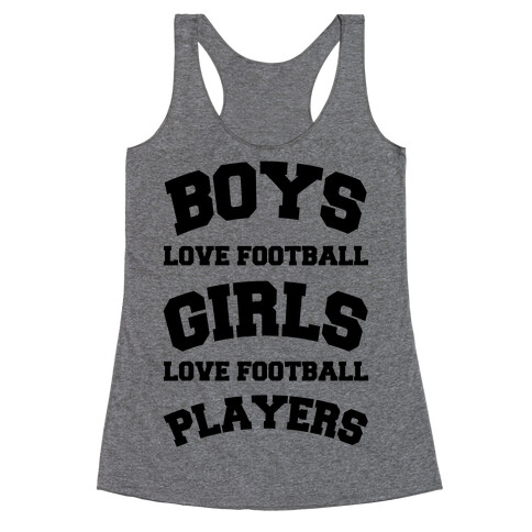 Boys and Girls Love Football Racerback Tank Top
