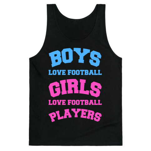 Boys and Girls Love Football Tank Top