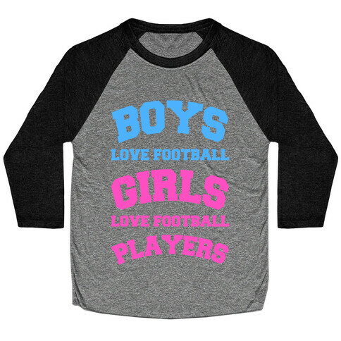 Boys and Girls Love Football Baseball Tee