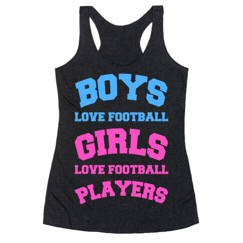 Boys and Girls Love Football Racerback Tank Top