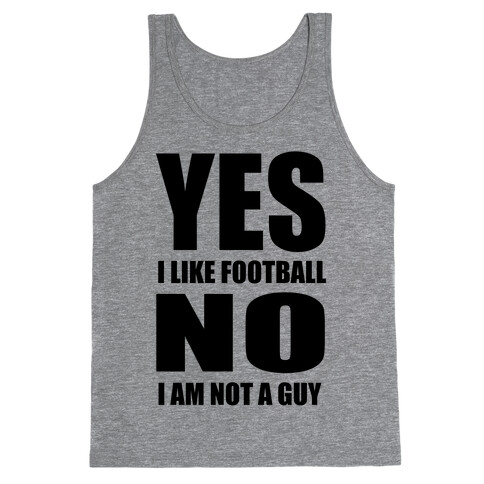 Girls Like Football Too Tank Top