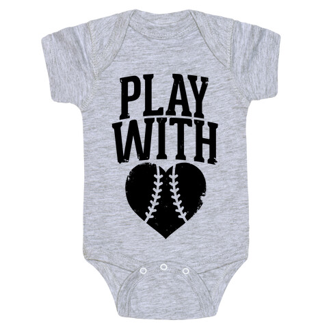 Play With Heart (Baseball) Baby One-Piece