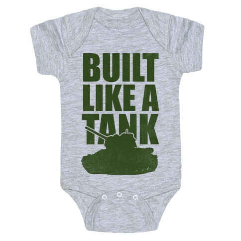 Built Like A Tank (Green) Baby One-Piece