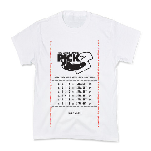 Walt's Lucky Numbers Kids T-Shirt