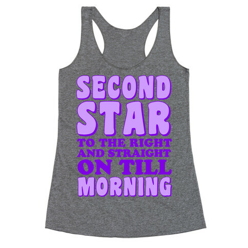 Second Star to the Right Racerback Tank Top