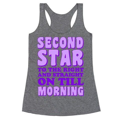 Second Star to the Right Racerback Tank Top