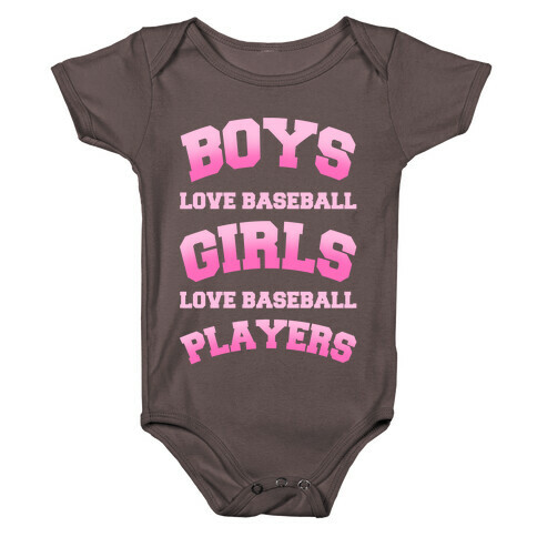 Boys and Girls Love Baseball Baby One-Piece