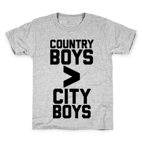 Country Boys > City Boys Kids T-Shirt