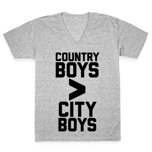 Country Boys > City Boys V-Neck Tee Shirt