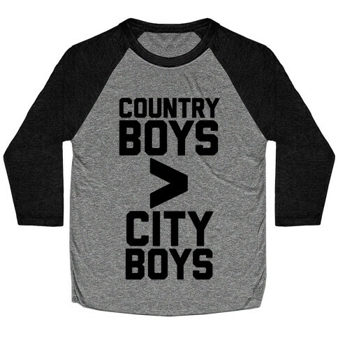 Country Boys > City Boys Baseball Tee